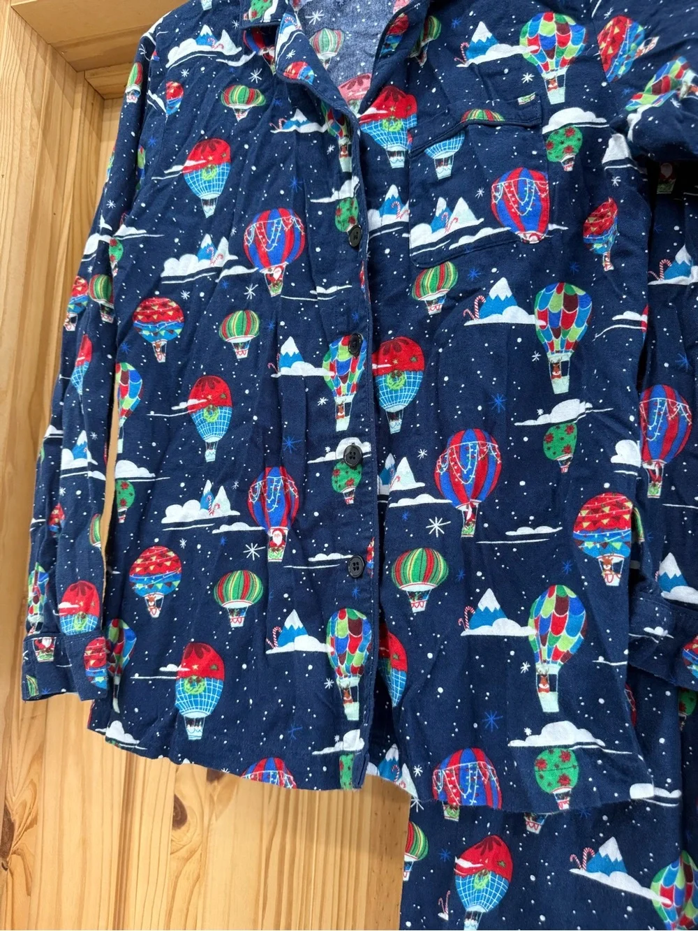 Women’s Navy Christmas Pajama Set - Picture 2 of 7